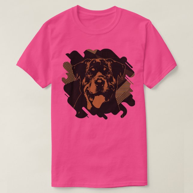 Rottweiler Metzgerhund Digital Art 2 T Shirt (Design framsida)