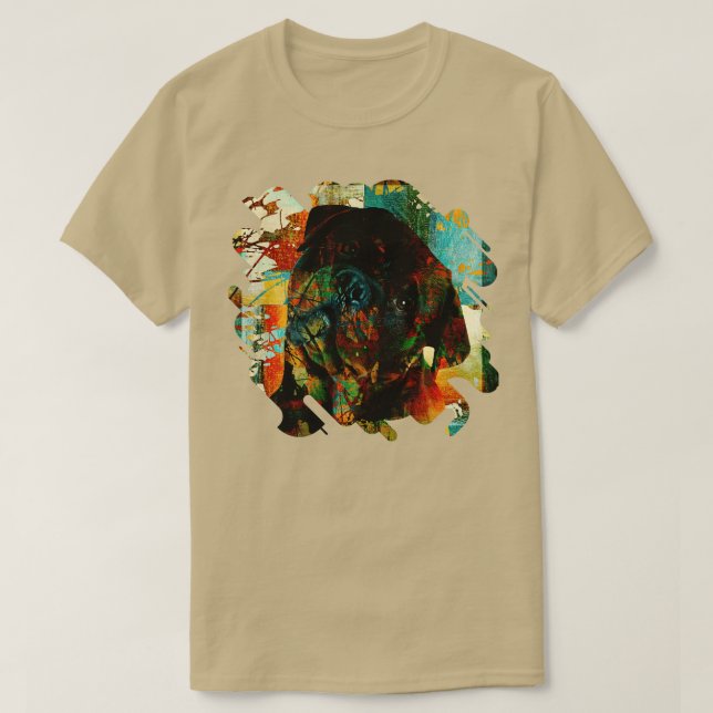 Rottweiler Metzgerhund Digital Art 3 T Shirt (Design framsida)