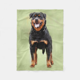 Rottweiler - Metzgerhund Digital konst Fleecefilt