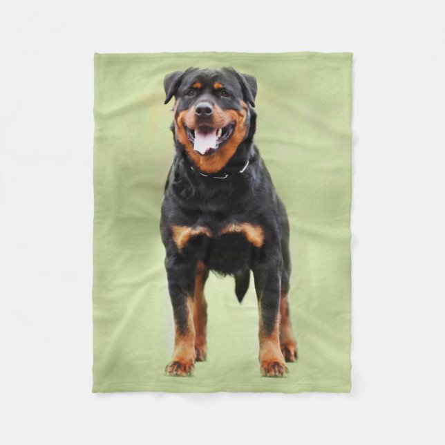 Rottweiler - Metzgerhund Digital konst Fleecefilt (Framsidan)
