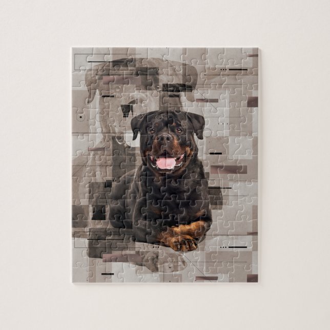 Rottweiler - Metzgerhund Digital konst Pussel (Vertikal)