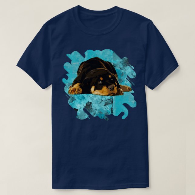 Rottweiler Metzgerhund Puppy T Shirt (Design framsida)
