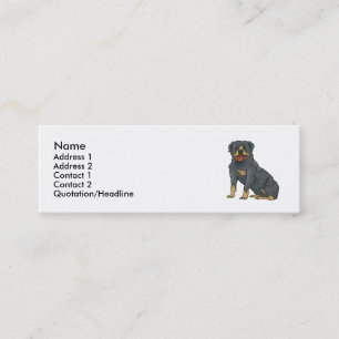 Rottweiler Mini Visitkort