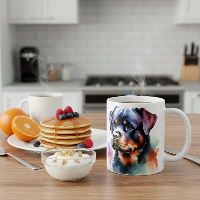 Rottweiler Modern Kaffemugg (Skapare uppladdad)
