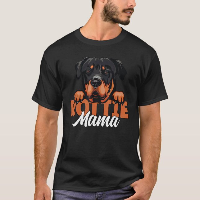 Rottweiler Mom Dog Lover Dog Mother Dog Mom Rottie T Shirt (Framsida)