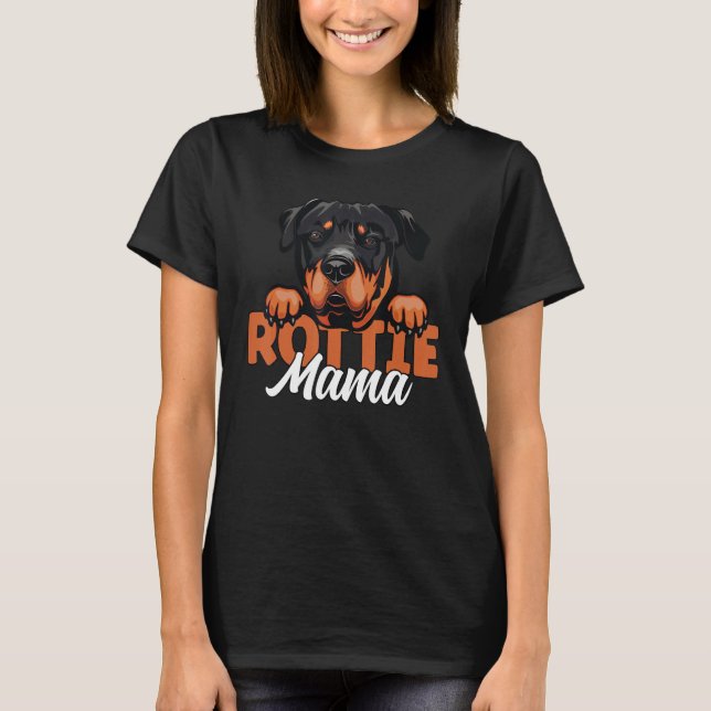 Rottweiler Mom Dog Lover Dog Mother Dog Mom Rottie T Shirt (Framsida)