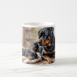 Rottweiler Mom & Puppy Mug – Cozy Dog Lover Gift Kaffemugg