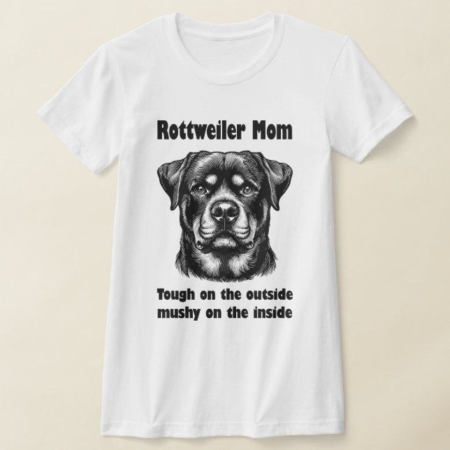 Rottweiler Mom- Rotti T Shirt (Laydown)