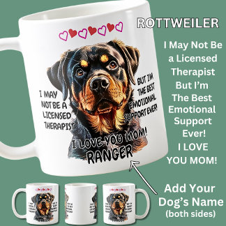 Rottweiler Mugg, Lägg till Hund Namn, Kan ändra te Kaffemugg