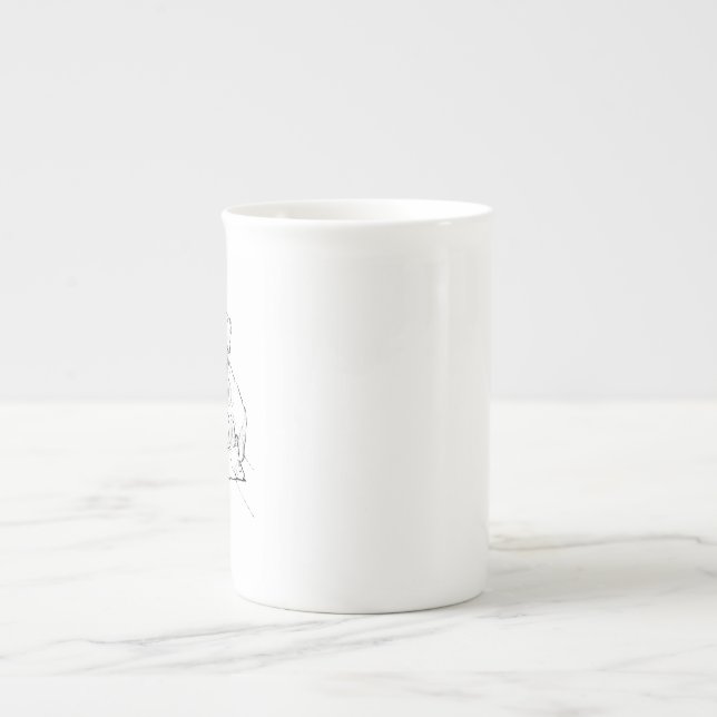 Rottweiler-mugg – minimalist kaffemugg benporslin mugg (Framsidan)