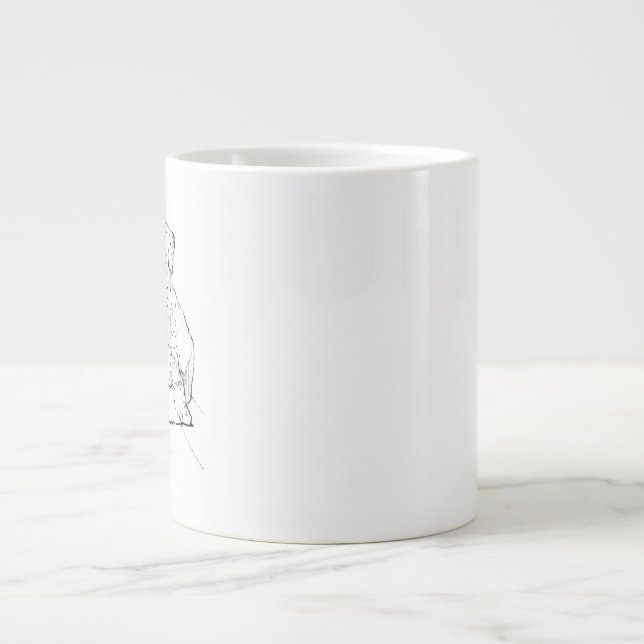 Rottweiler-mugg – minimalist kaffemugg jumbo mugg (Framsidan)