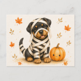 Rottweiler-mumie Halloween Vykort
