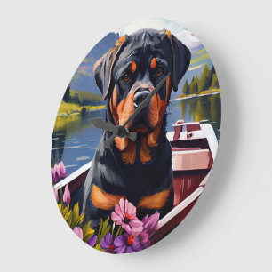 Rottweiler på en Paddle: En scen Äventyr Stor Klocka