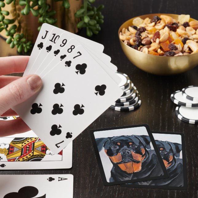 Rottweiler Painting av Alfred Fox Casinokort (På plats)