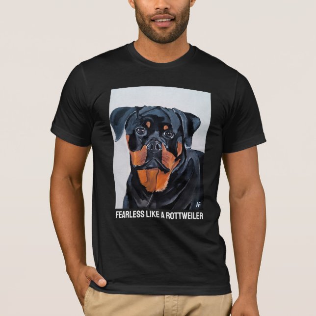 Rottweiler Painting av Alfred Fox T Shirt (Framsida)
