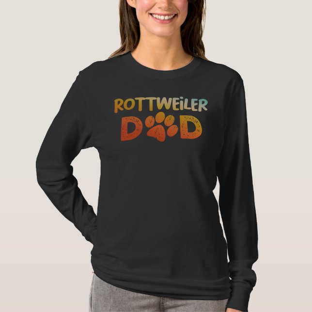 Rottweiler Pappa 11 T Shirt (Framsida)