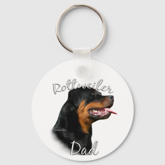 Rottweiler Pappa 2 Nyckelring (Framsida)