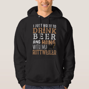 Rottweiler Pappa Funny Fars dag Rottie Hund Beer Hoodie