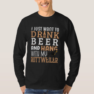 Rottweiler Pappa Funny Fars dag Rottie Hund Beer T Shirt