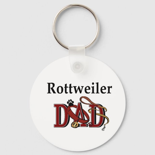 Rottweiler Pappa Gifts Nyckelring (Framsida)