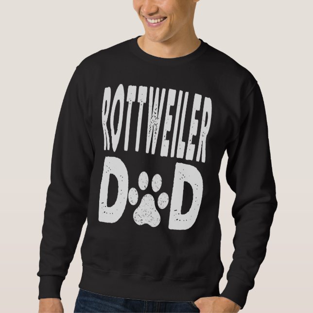 Rottweiler Pappa Hundägare Lång Ärmad Tröja (Framsida)