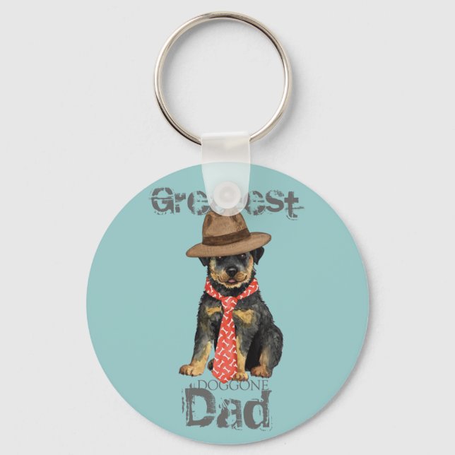 Rottweiler Pappa Nyckelring (Framsida)