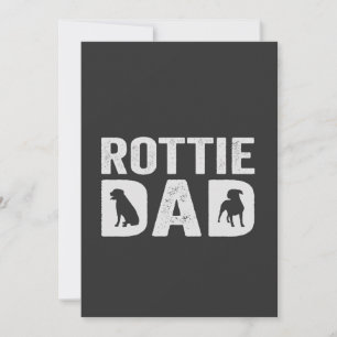 Rottweiler Pappa Roligt Fars Dag Rottie Hund Prese Inbjudningar