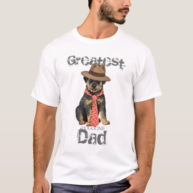 Rottweiler Pappa T-shirt (Framsida)