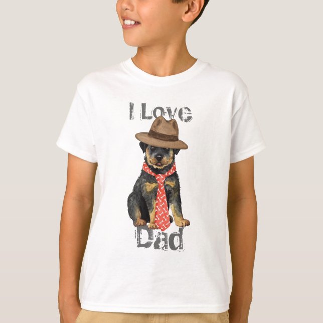 Rottweiler Pappa Tee Shirt (Framsida)