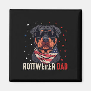 Rottweiler Pappa Usa Stars 4:e juli Far Magnet