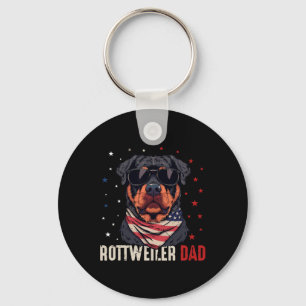 Rottweiler Pappa Usa Stars 4:e juli Far Nyckelring