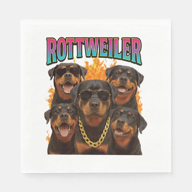 Rottweiler Pappersservett (Framsidan)
