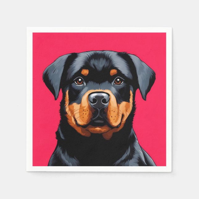 Rottweiler Pappersservett (Framsidan)