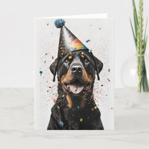 Rottweiler Party-hälsningskort Tack Kort