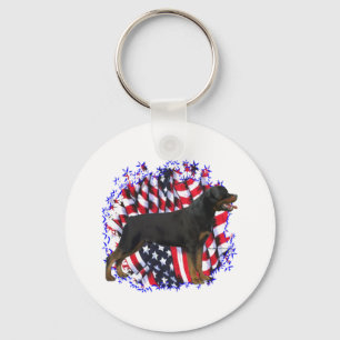 Rottweiler Patriot Nyckelring