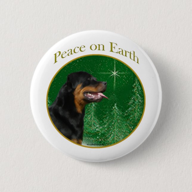 Rottweiler Peace Knapp (Framsida)