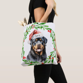 Rottweiler-Personligen Monogram Namn Tygkasse