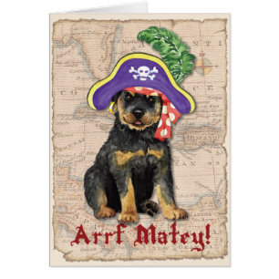 Rottweiler piratkort hälsningskort