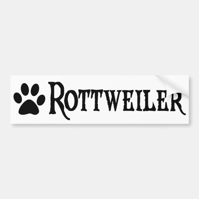Rottweiler (piratstil med pawprint) bildekal (Framsidan)
