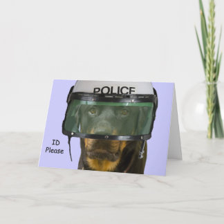 Rottweiler-poliskort av Focus för en sak Kort