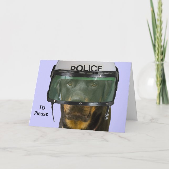 Rottweiler-poliskort av Focus för en sak Kort (Framsida)