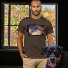 Rottweiler Porträtt 1-kortplatsmall T-Shirt