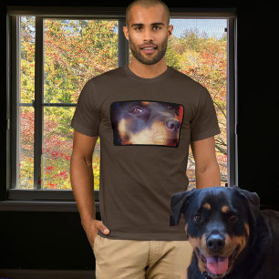 Rottweiler Porträtt 1-kortplatsmall T-Shirt