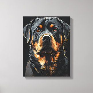 Rottweiler porträtt canvastryck