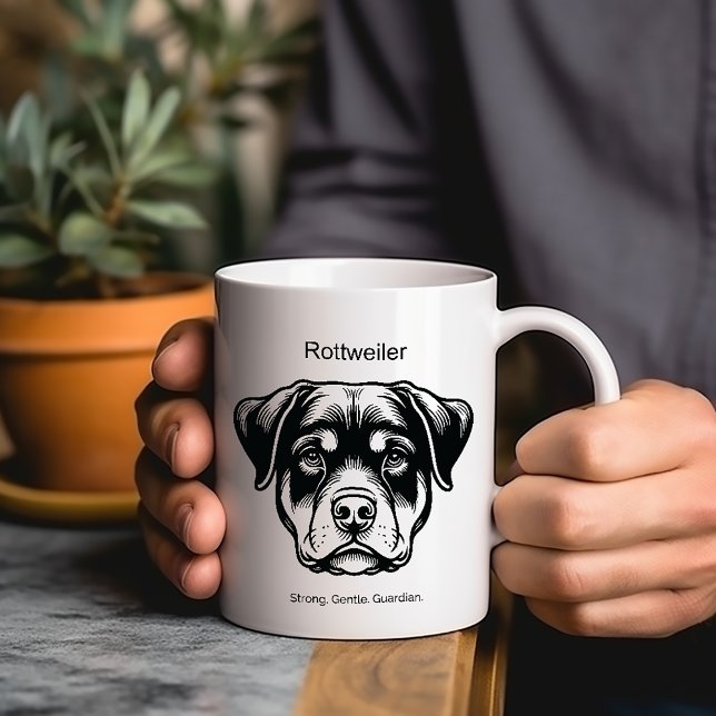Rottweiler Porträtt Mugg (Skapare uppladdad)