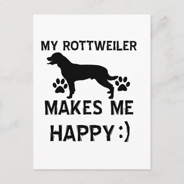 Rottweiler-presentobjekt Vykort (Framsida)