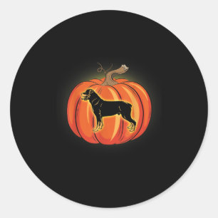 rottweiler pumkin halloween costume hund älskare runt klistermärke