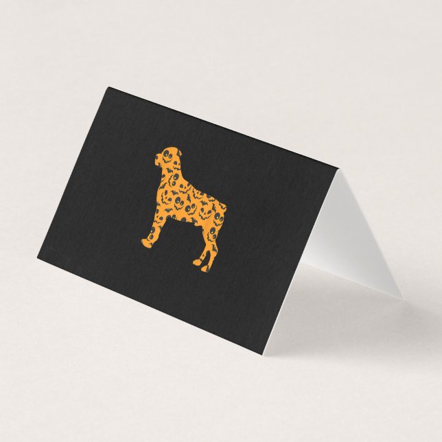 rottweiler pumpa fladdermus form rolig läskig hall kort (Framsida)