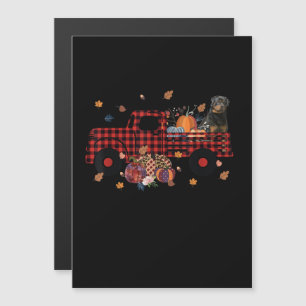 Rottweiler Pumpa Last Thanksgiving Halloween Magnetisk Inbjudningskort