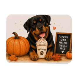 Rottweiler Pumpkin Spice Magnet